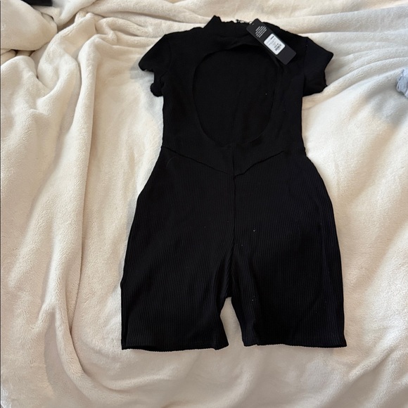 Fashion Nova Black Ribbed Jumpsuit - Picture 2 of 2